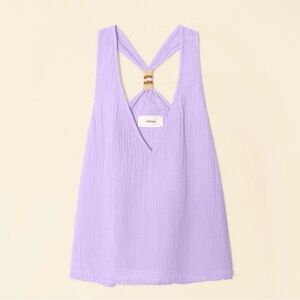 Xirena NWOT AXL 100% Cotton Gauze Lavender Sleeveless V-neck Top Size XS